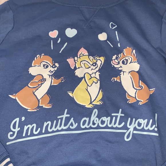 Large Disney Chipmunks Sleepwear Pajama lounge top - Picture 2 of 3